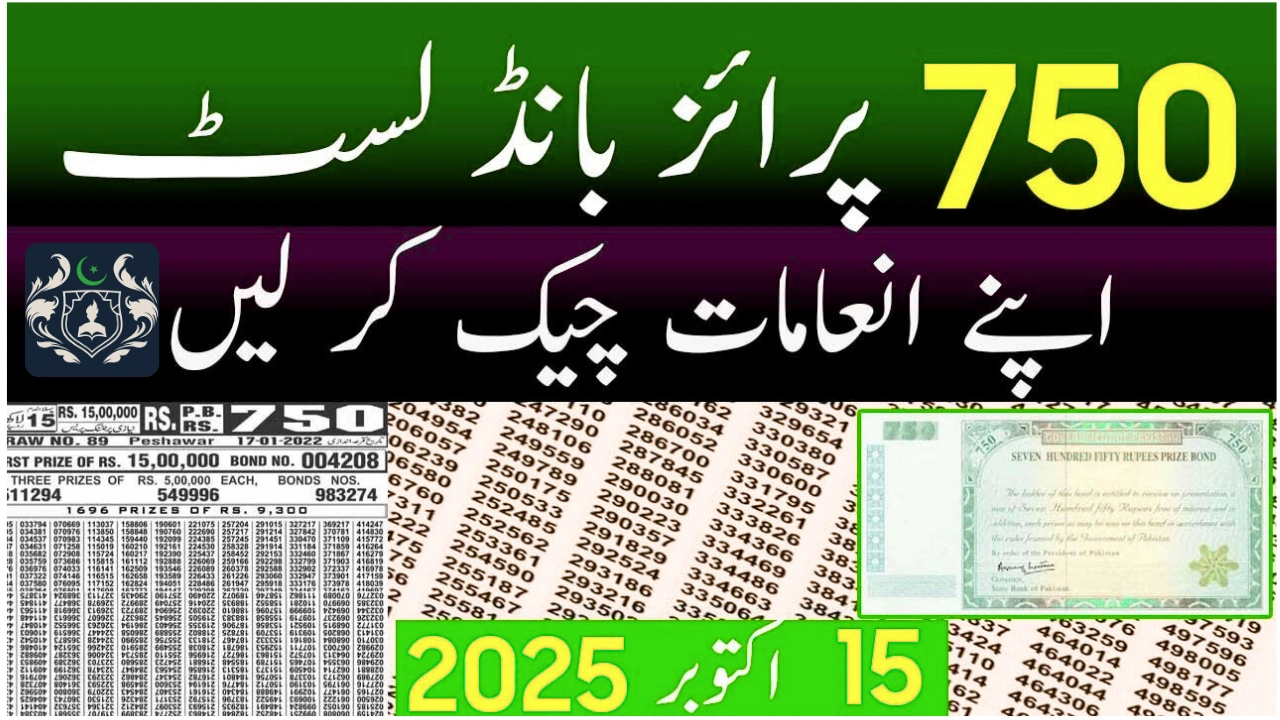 Rs 750 Prize Bond Draw 2025 – Check Winners List and Latest Results Online